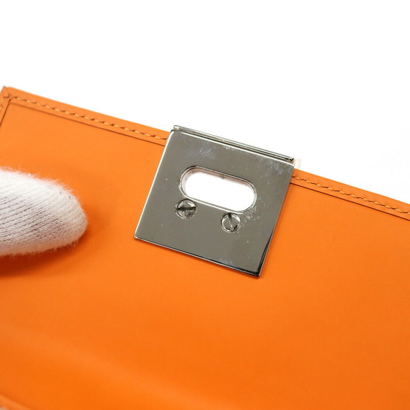 Salvatore Ferragamo Double hook Wallet Orange - Picture 8 of 8